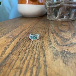 Abalone silver ring
